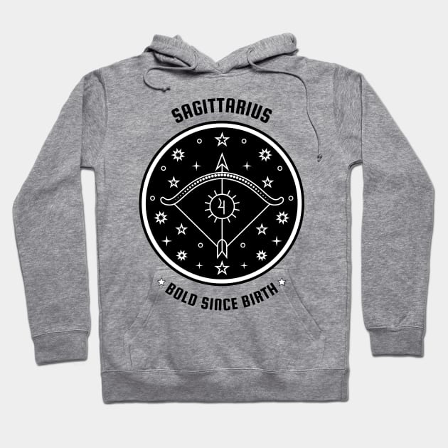 Sagittarius ♐🏹 Bold Since Birth Zodiac Sign Astrology Sign Horoscope Hoodie by Bro Aesthetics